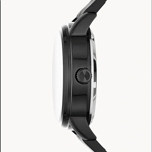 NWT Watch Station Men's Automatic Three-Hand Date Black-Tone Watch - Picture 4 of 6